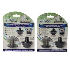 TubShroom Ultra Platinum Stainless Hair Catcher Stopper Combo Lot of 2 TSULT455